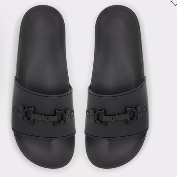 Also Loungeslide Slide sandal Black Mens Size 11 Nwt Without Box - Picture 3 of 11